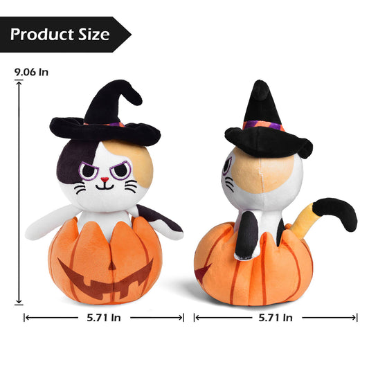 Fun Little Toys - Halloween Cat Plush Pumpkin Popper - 8.5 Inches - Dr. Hyde's Laboratory
