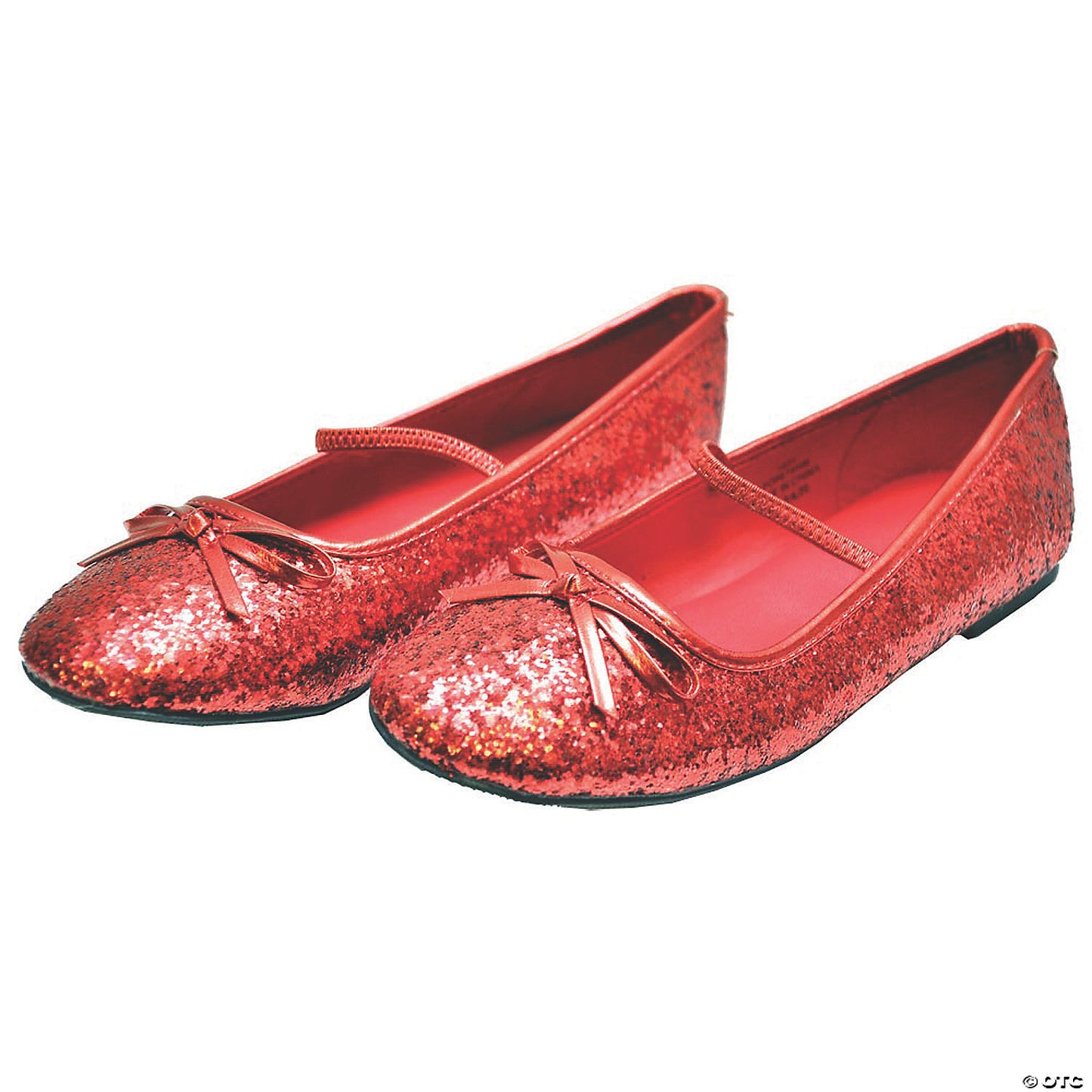FLAT BALLET GLITTER CH RED SM