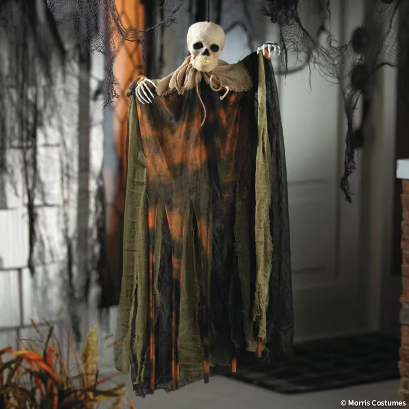 2.5 FT. HANGING PUMPKIN MAN W/BURLAP HEAD