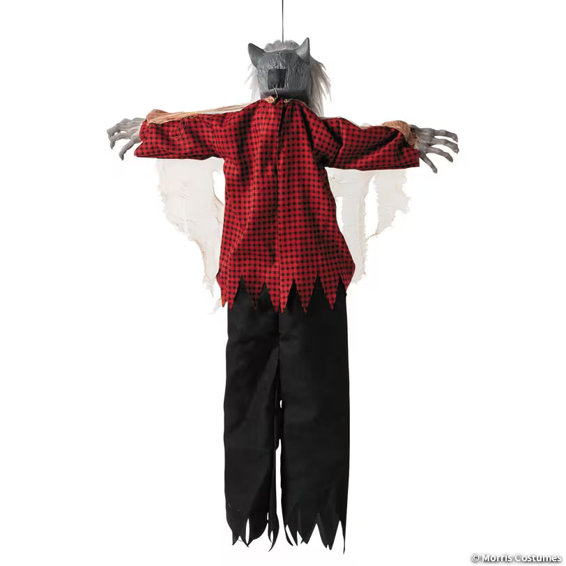 4 FT ANIMATED HANGING WOLF