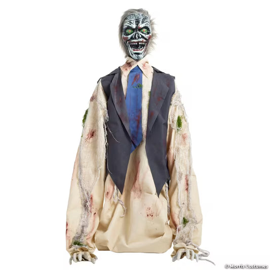 33" Animated Light-Up Raising Ground Breaker Zombie with Sound Halloween Decoration
