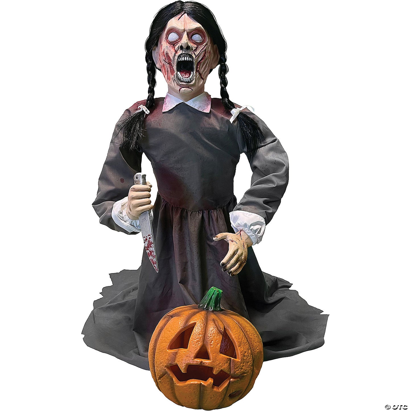 36" LUNGING PUMPKIN CARVER ANIMATED PROP