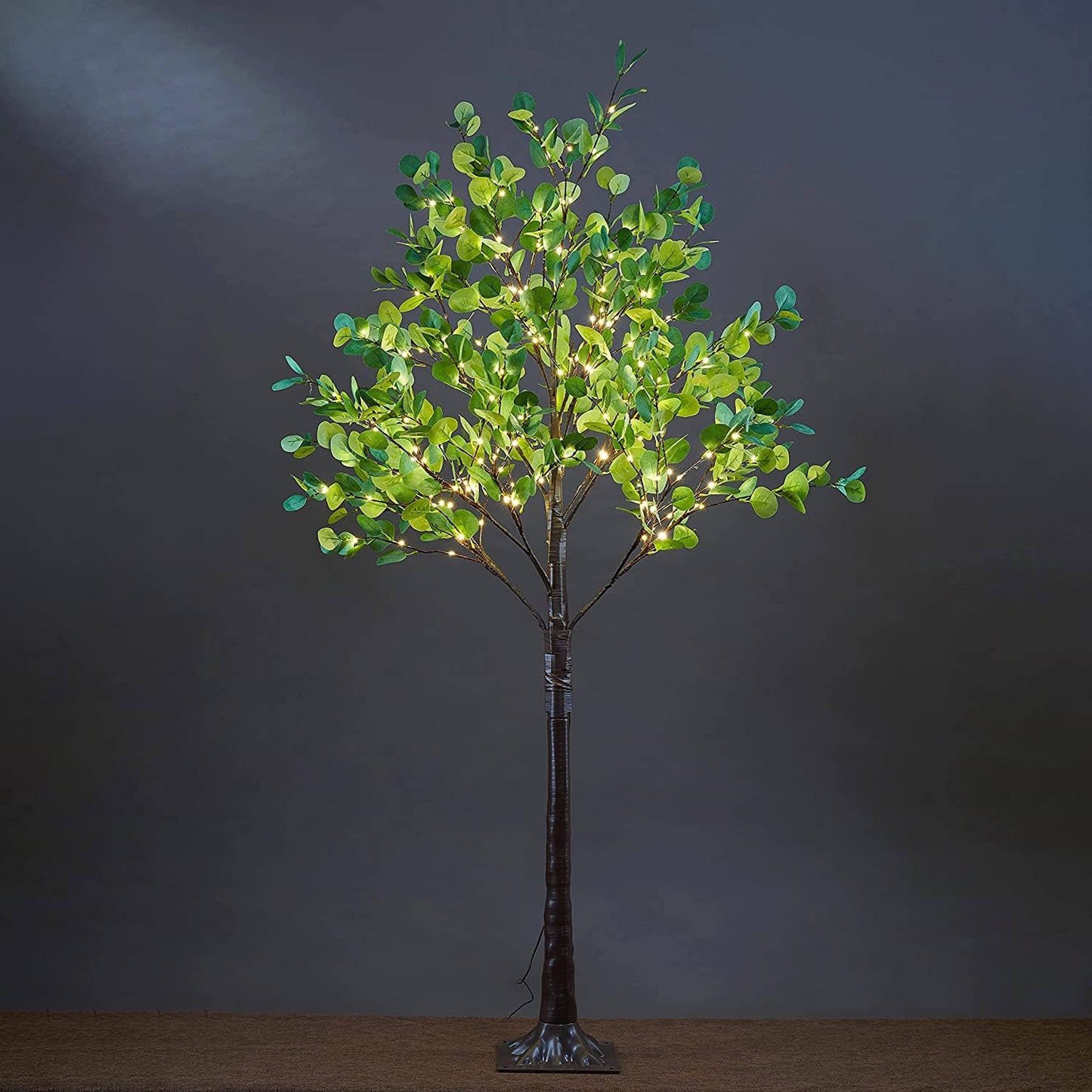 5FT decorative Ugariye tree lights, 112L 5MM LED with leaf garland , W/UL 12V 0.3A,Outdoor