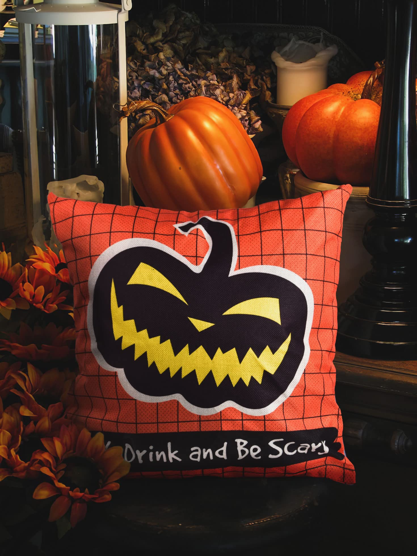 Fun Little Toys - 4 PCS Halloween Pillow Cover Sets 18x18 inch