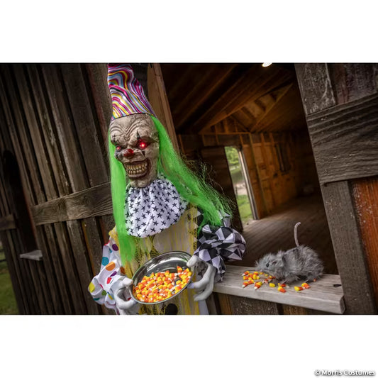 5.5 FT HANGING HEAD TURNING CLOWN