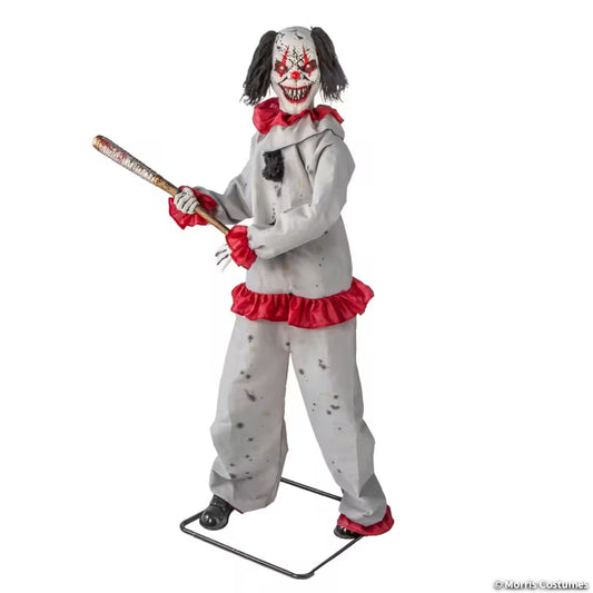 6.5 FT ANIMATED BASEBALL BAT CLOWN