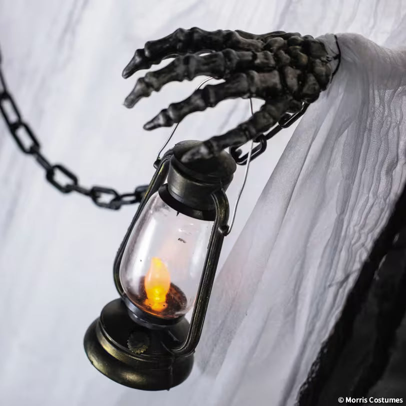 5 Ft. Hanging Faceless Ghost with Lantern & Chain Halloween Decoration