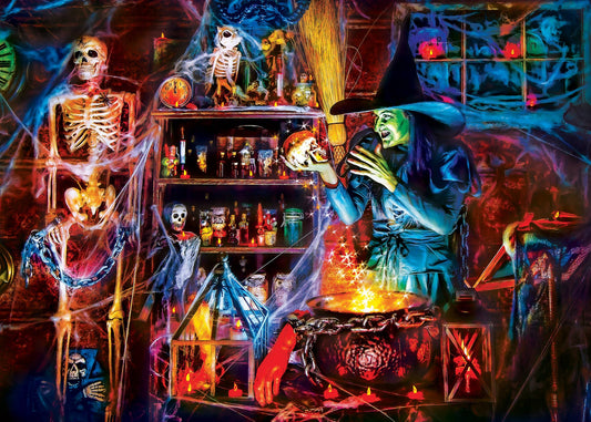 Masterpieces Puzzles - Glow in the Dark - On a Scary Night in October 500 pc Puzzle