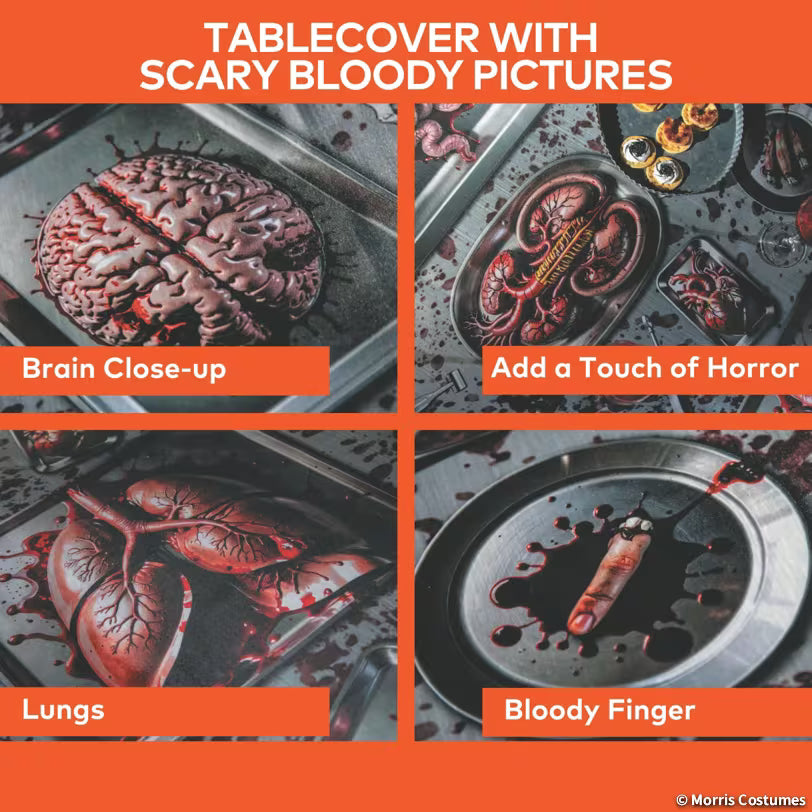 6.5 FT BLOODY TABLE CLOTH