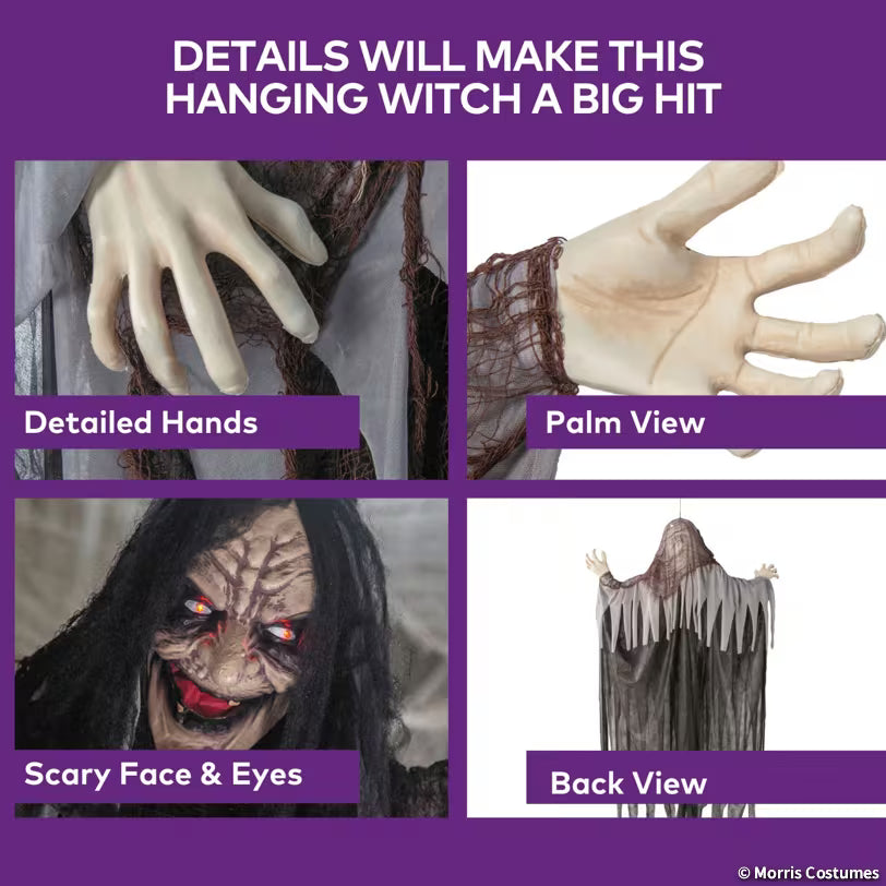 6FT HANGING TALKING WITCH