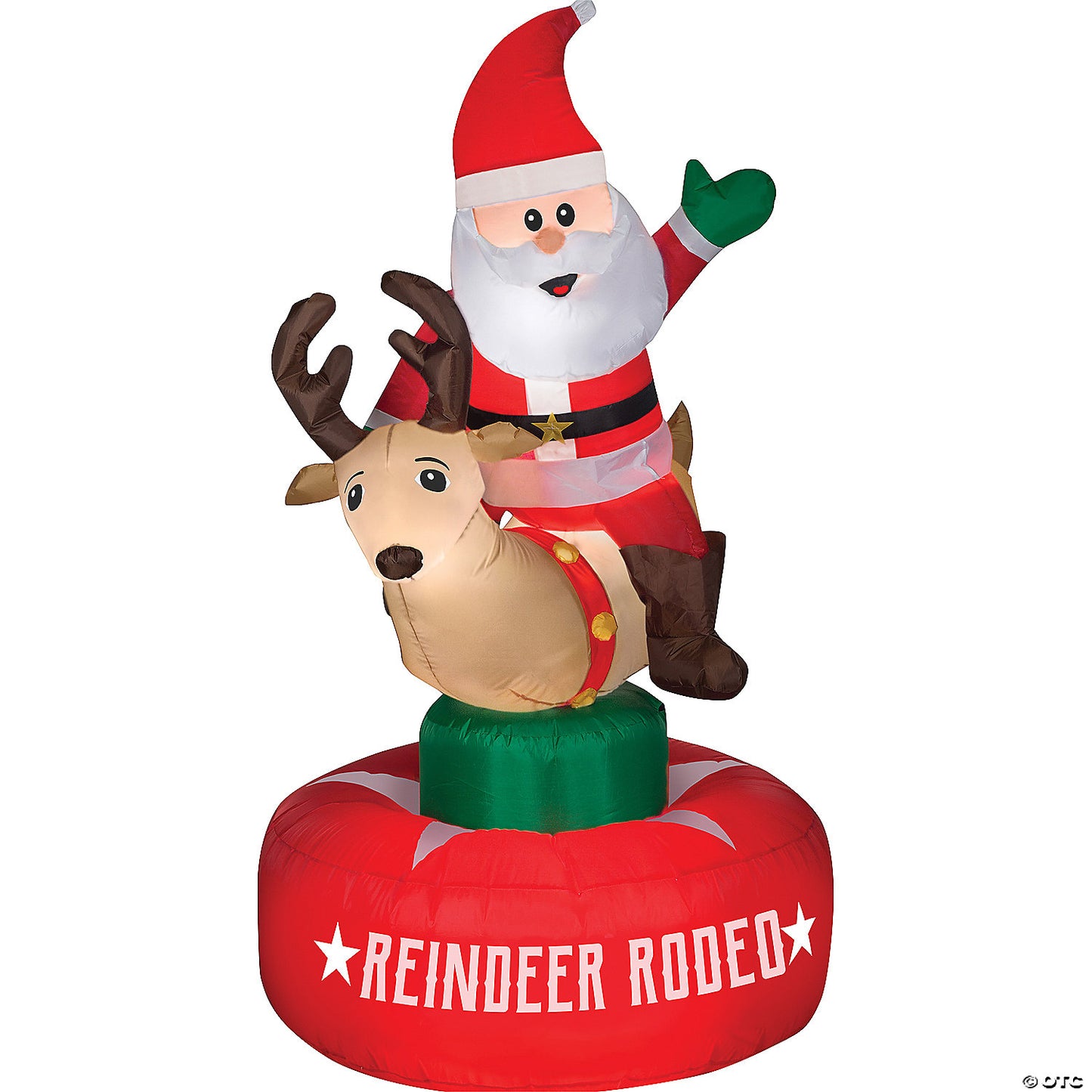 ANIMATED SANTA ON REINDEER AIRBLOWN