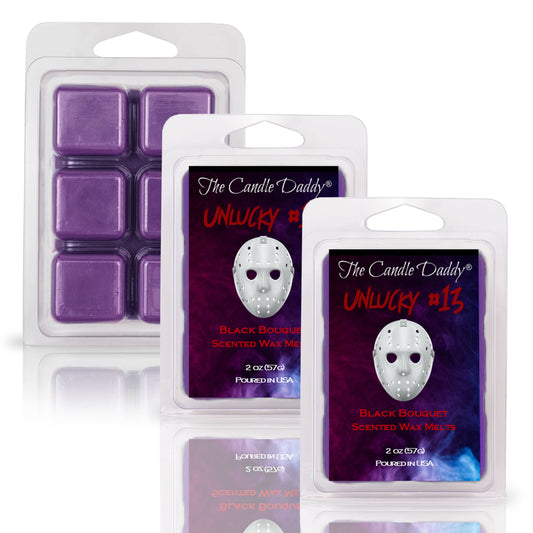 The Candle Daddy - UNLUCKY #13 - BLACK BOUQUET SCENTED HORROR MOVIE WAX MELT