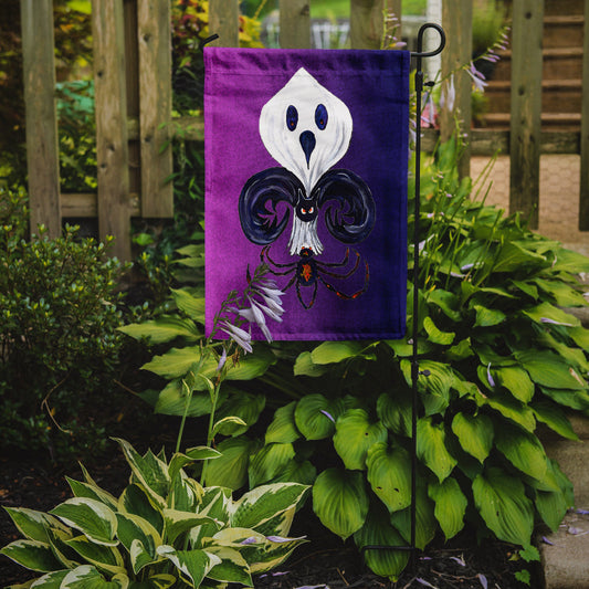 Halloween Ghost Fleur de lis Garden Flag – Decorative Outdoor Yard Flag