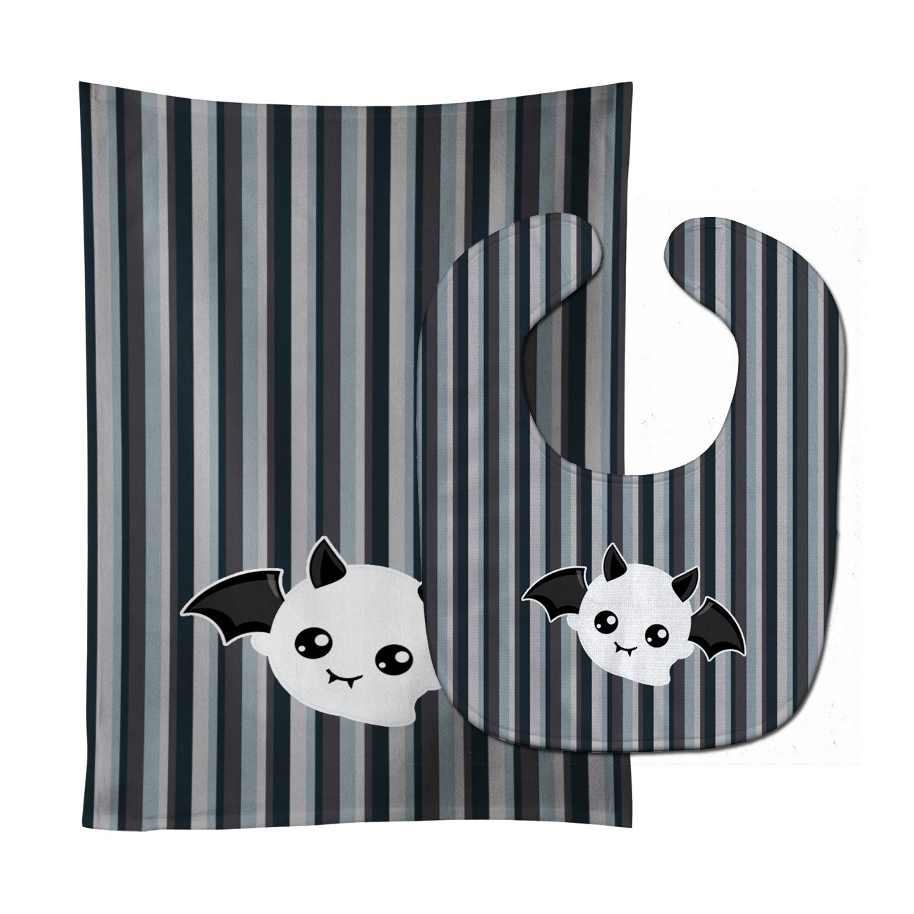Halloween Ghost Bat Baby Bib & Burp Cloth BB6964STBU
