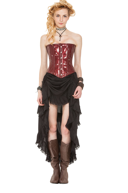 Steampunk Skirt with Shredded Raw Edges