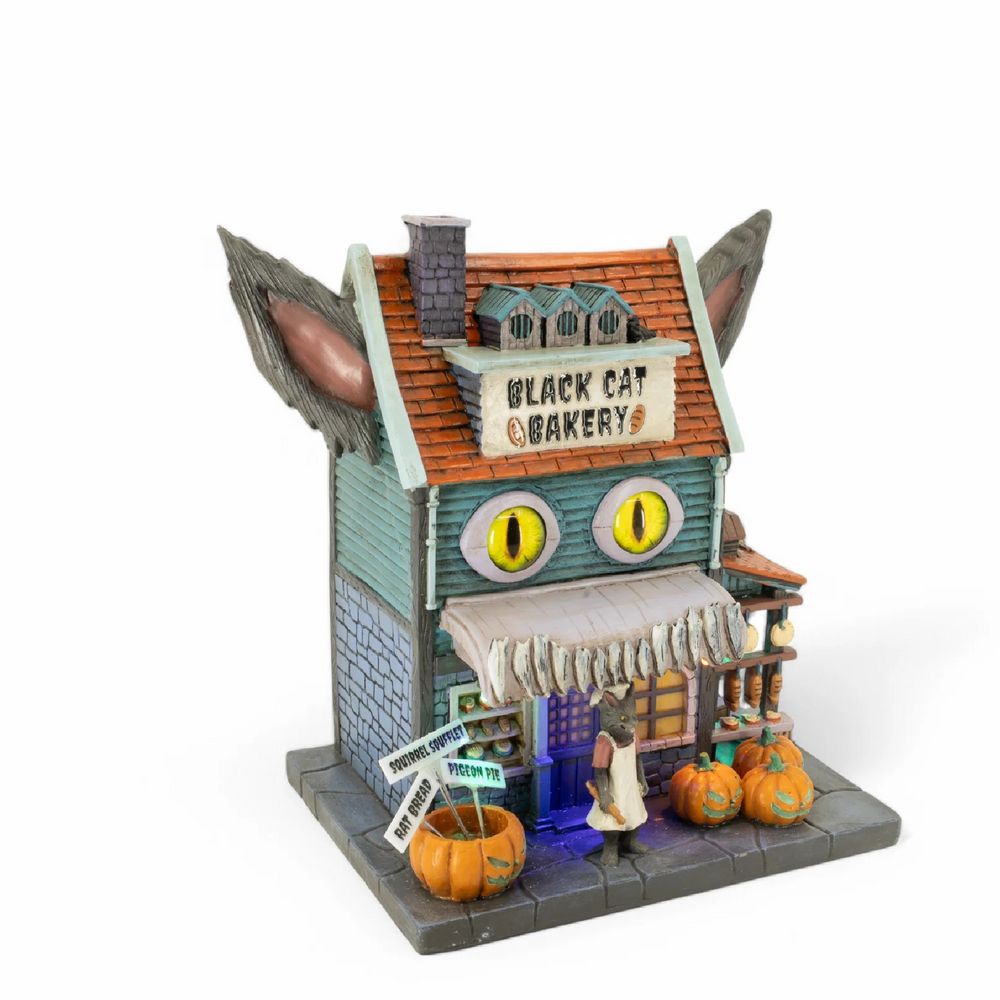 Black Cat Bakery Halloween Village