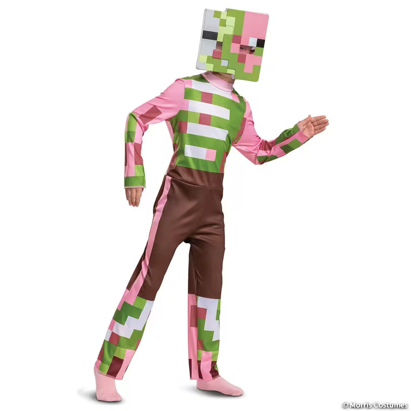 Kids Classic Minecraft™ Zombie Pigman Jumpsuit Costume - Small 4-6