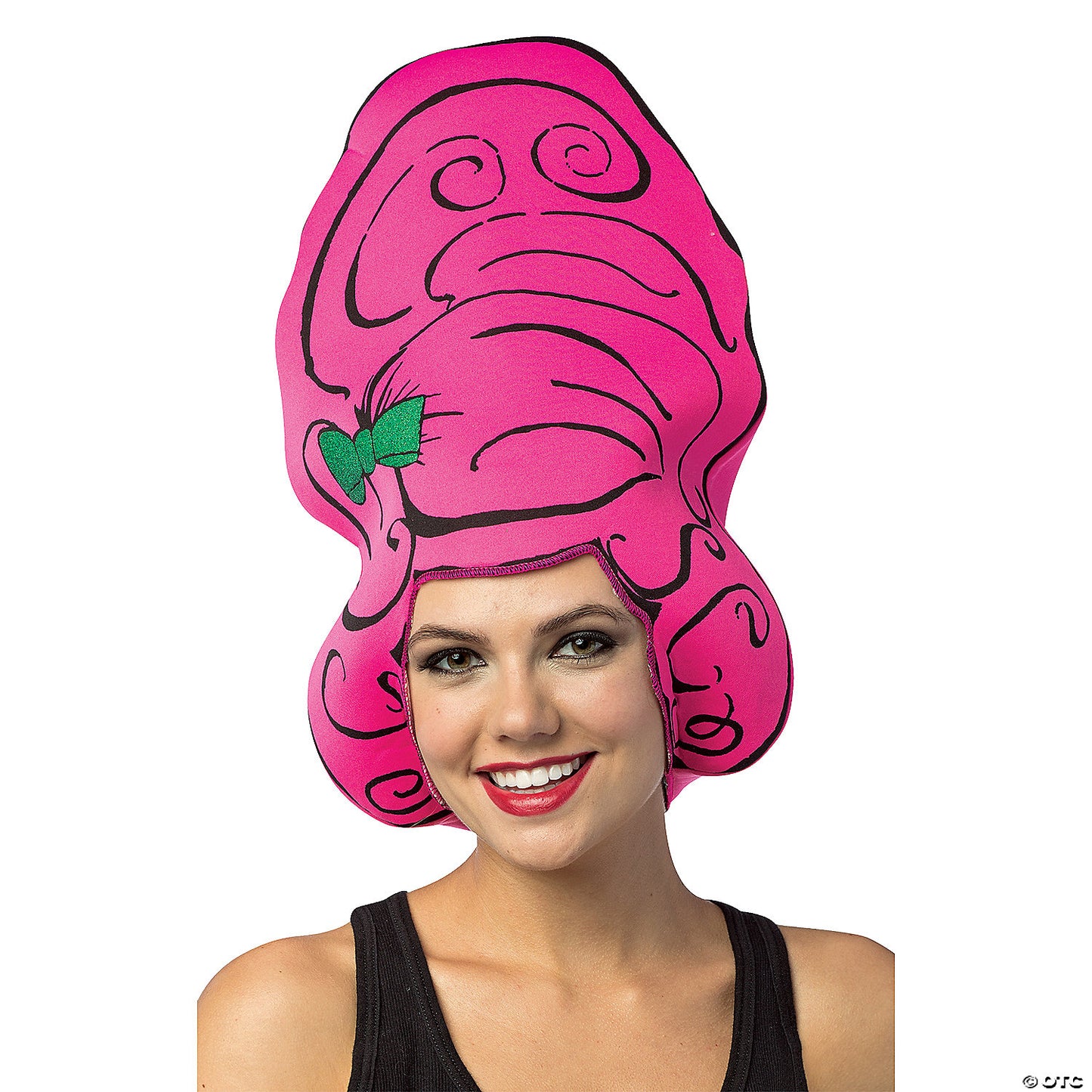 ADULT PINK BEEHIVE FOAM HEADPIECE
