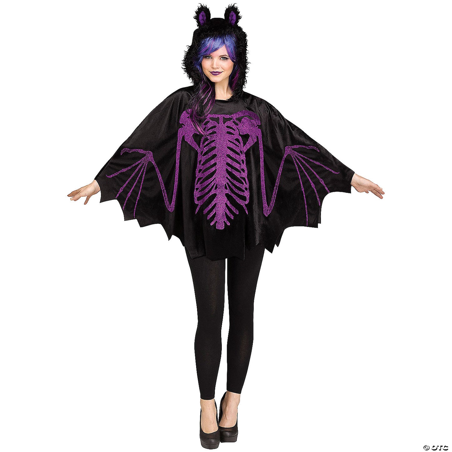 ADULT HOODED BAT PONCHO