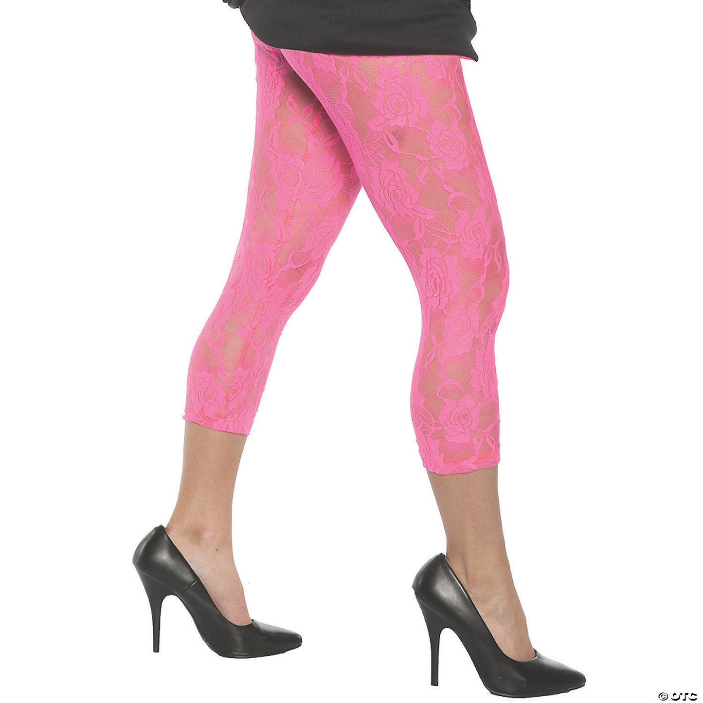 NEON PINK LACE LEGGINGS-AD MD