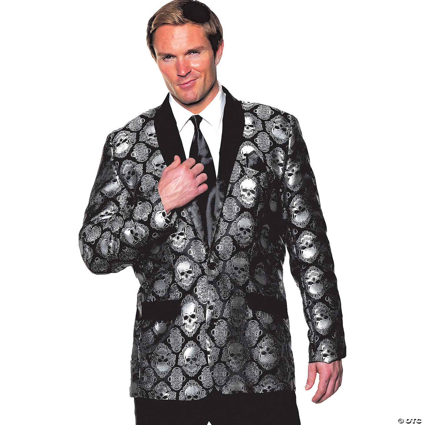 SILVER JACARD SKULL JACKET AD