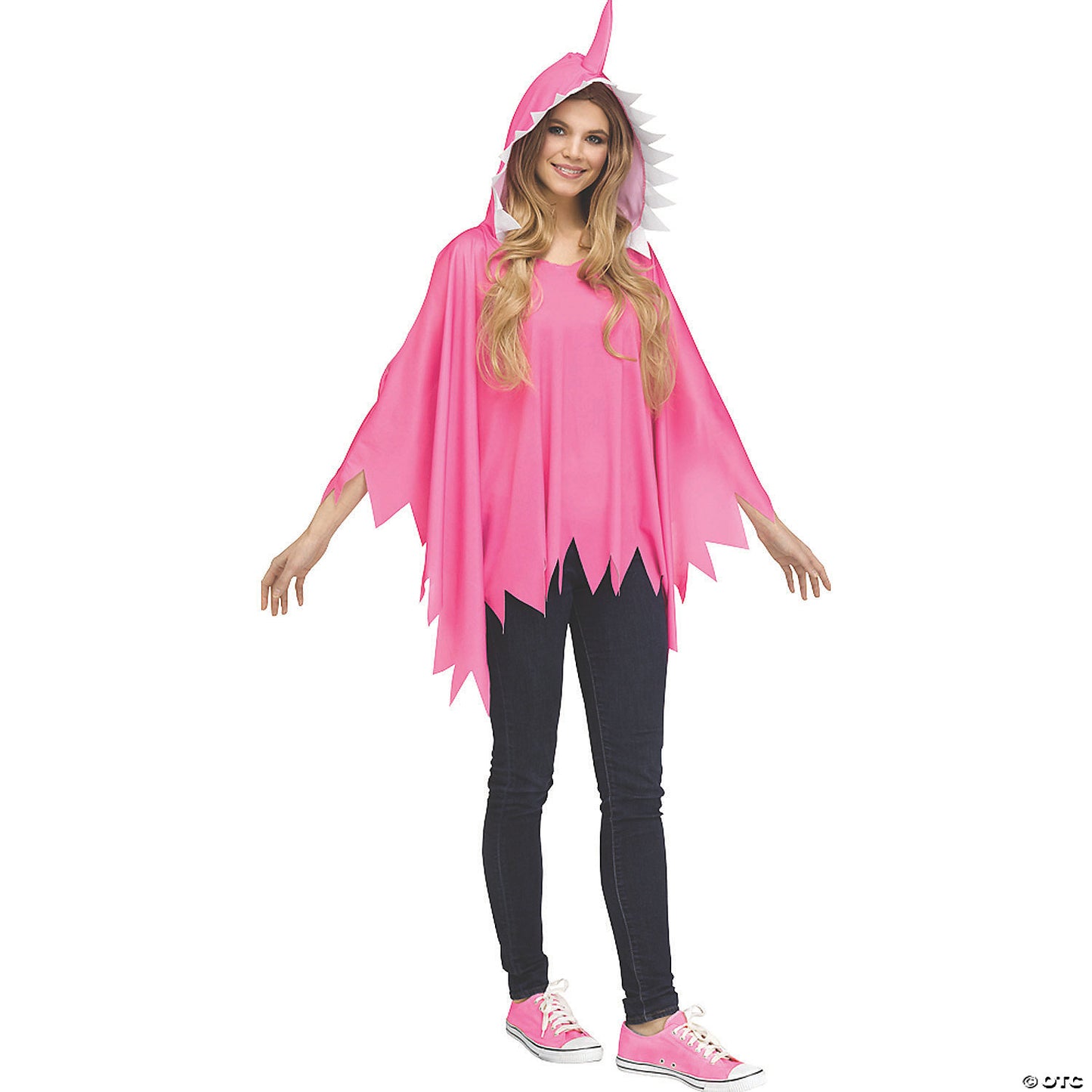SHARK PONCHO ADULT - PINK