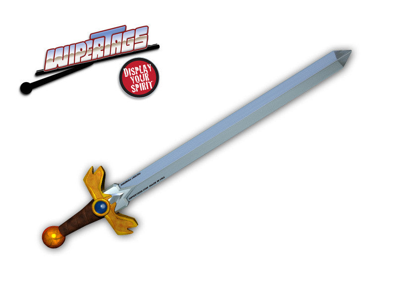Adventure Sword WiperTag attached to vehicle rear wiper, product photo 2 of 2