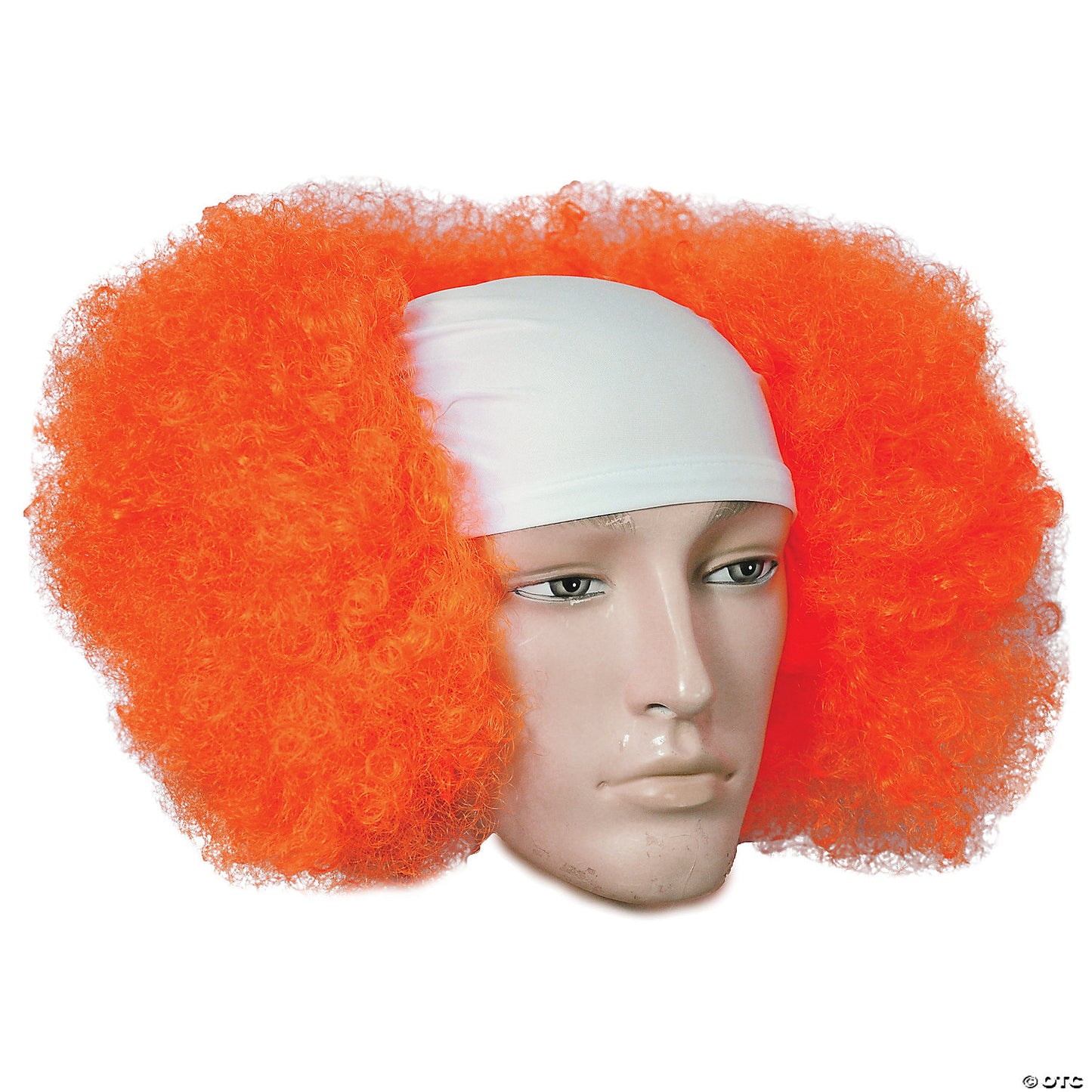 BALD CURLY CLOWN WIG-ORANGE