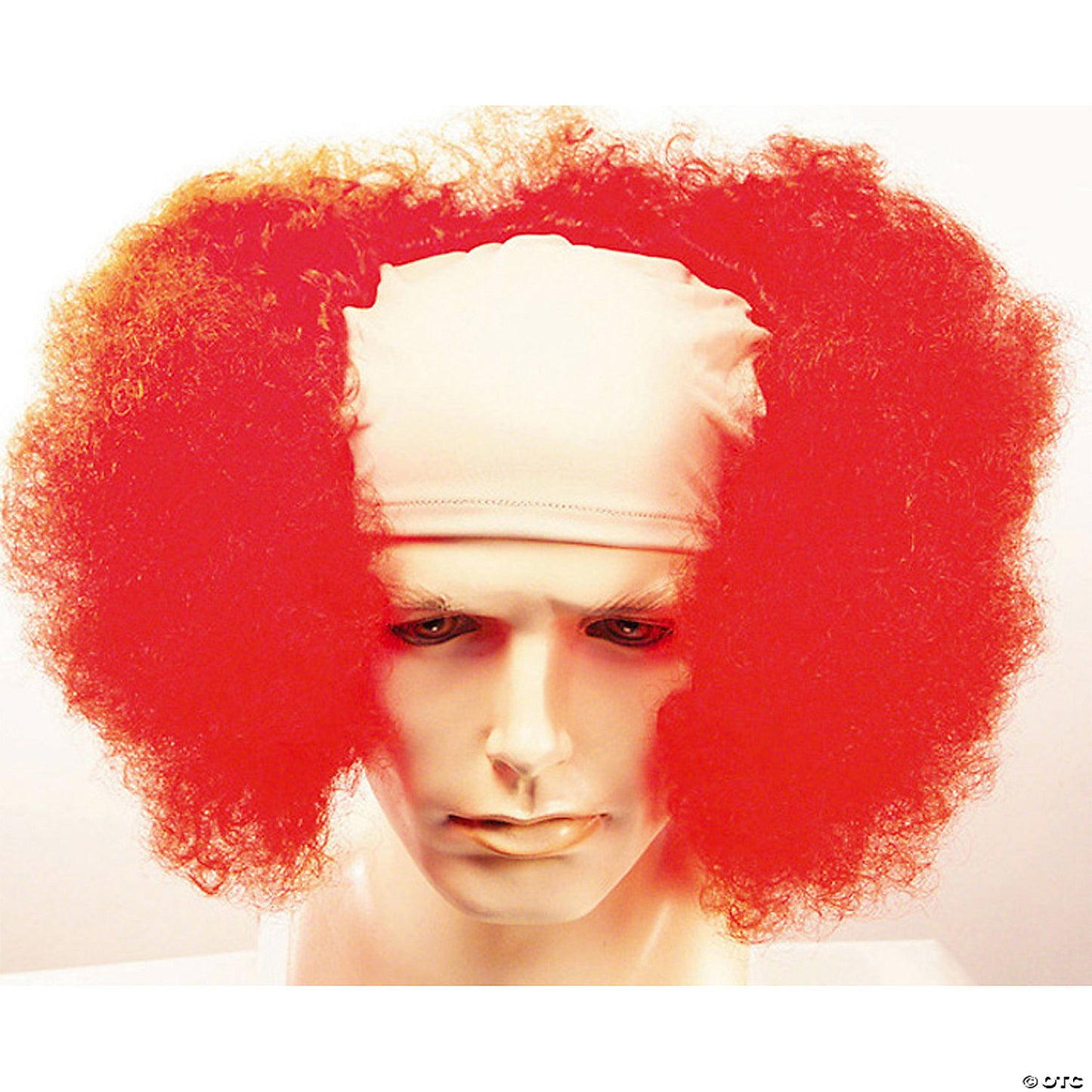 BALD CURLY CLOWN WIG-RED