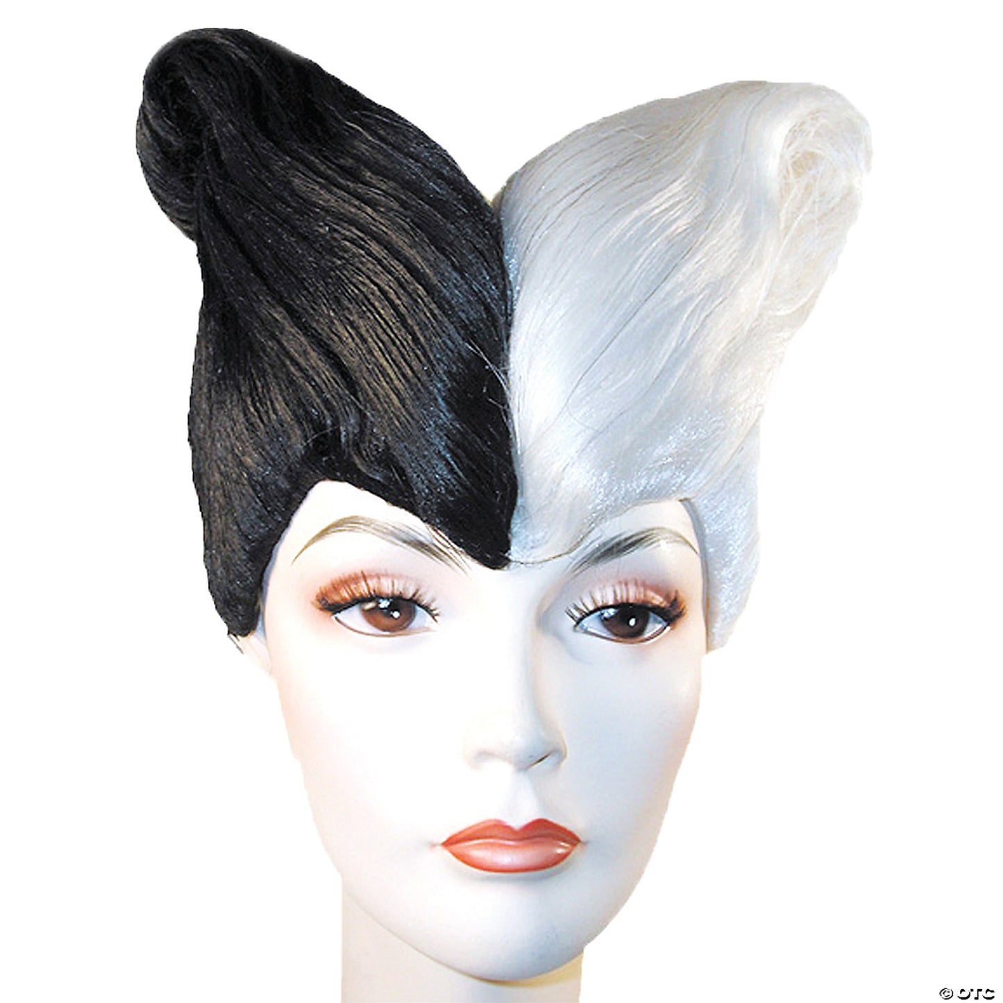 BLACK AND WHITE COMBO WIG