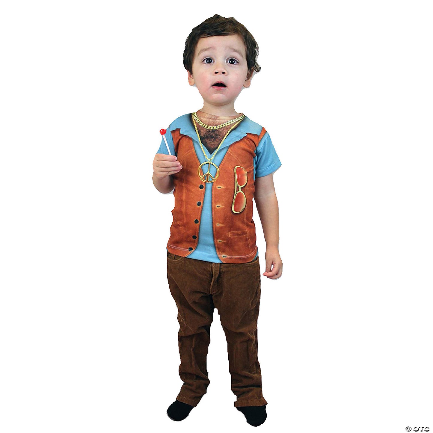 BOY'S HAIRY CHEST HIPPIE CHILD-LG