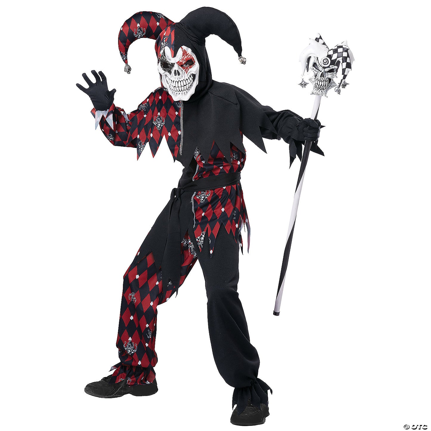 BOY'S SINISTER JESTER COSTUME-LG