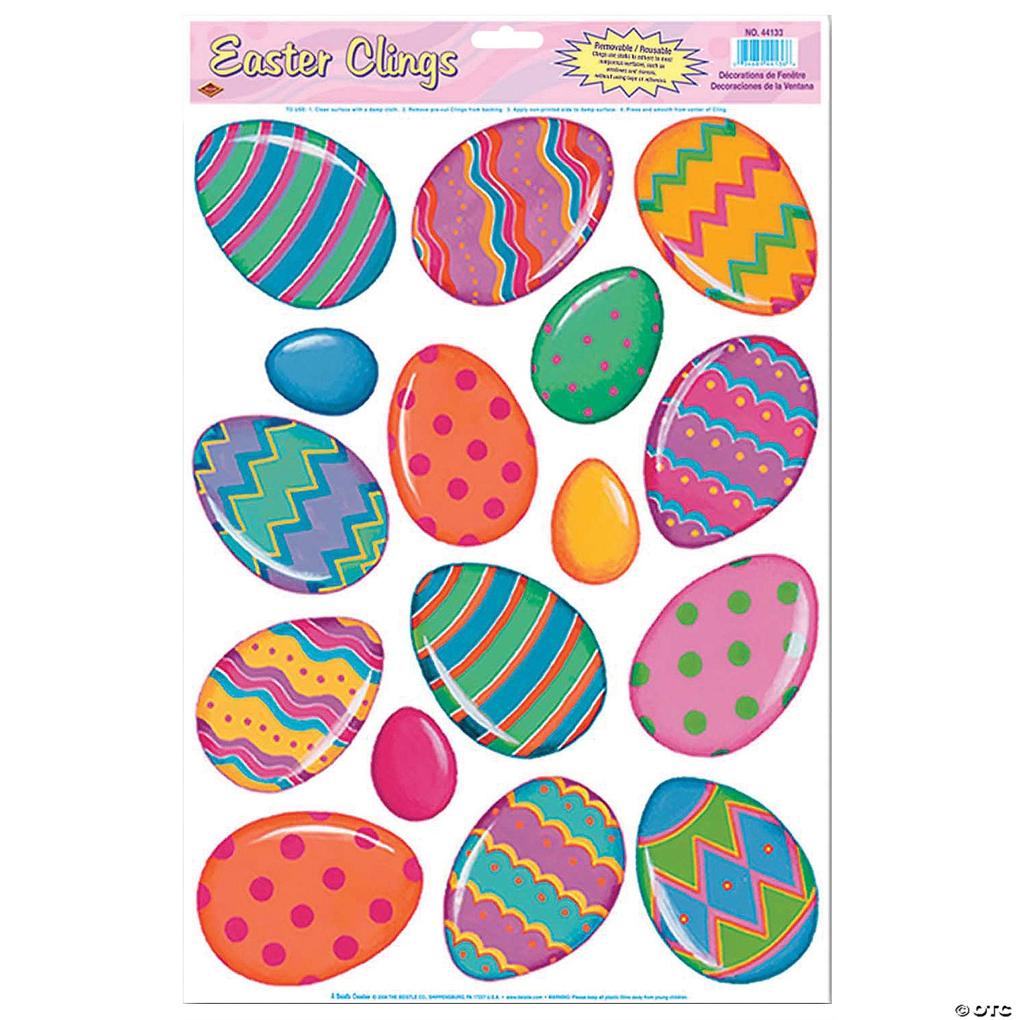 BRIGHT EGG WINDOW CLINGS