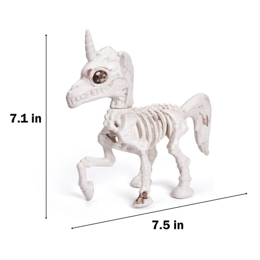 Fun Little Toys - 2 PCs Unicorn Skeleton Figurine Model with Plastic Bones