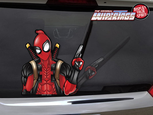 Dead Mutant Waving WiperTag attached to vehicle rear wiper, product photo 2 of 5