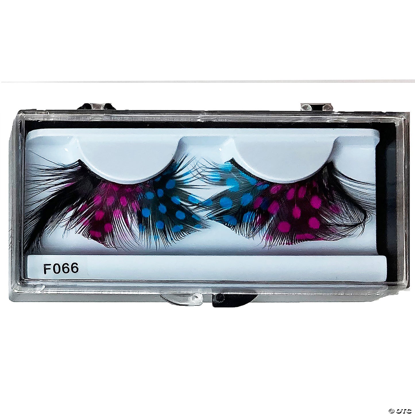 EYELASHES FEATHER BLUE PINK