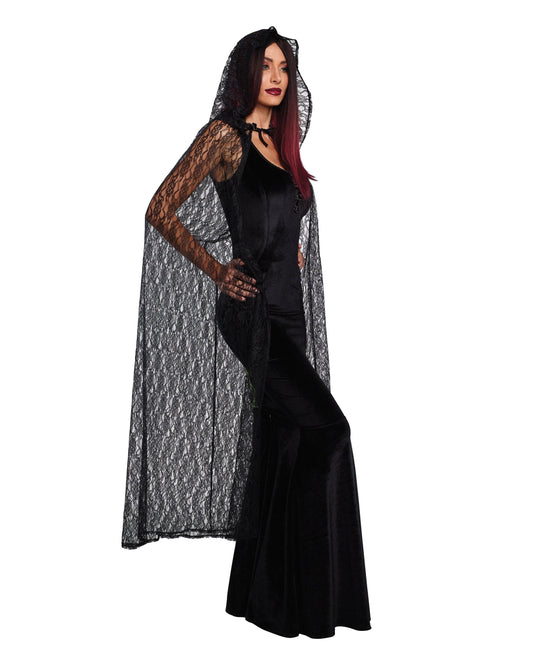 Dreamgirl Lace Cape with Hood