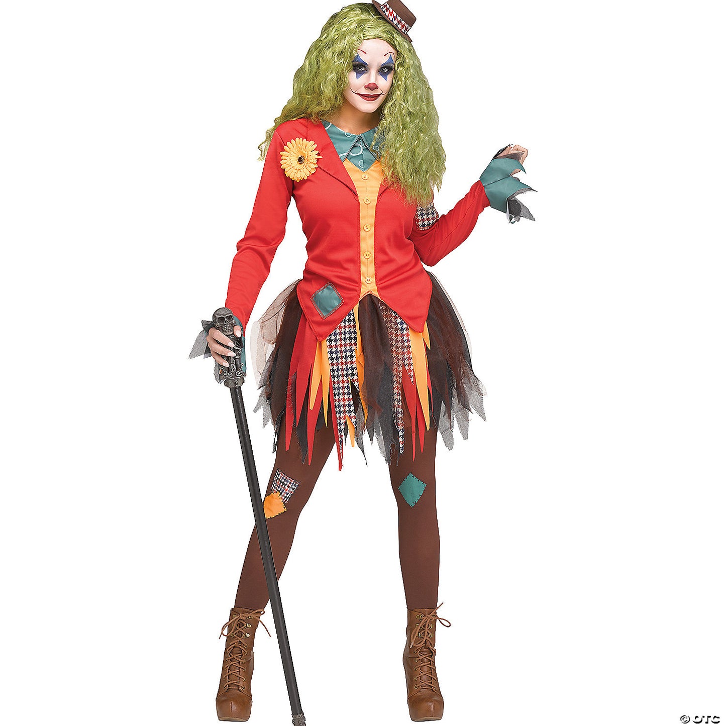 WOMENS ROWDY CLOWN COSTUME SM/MED