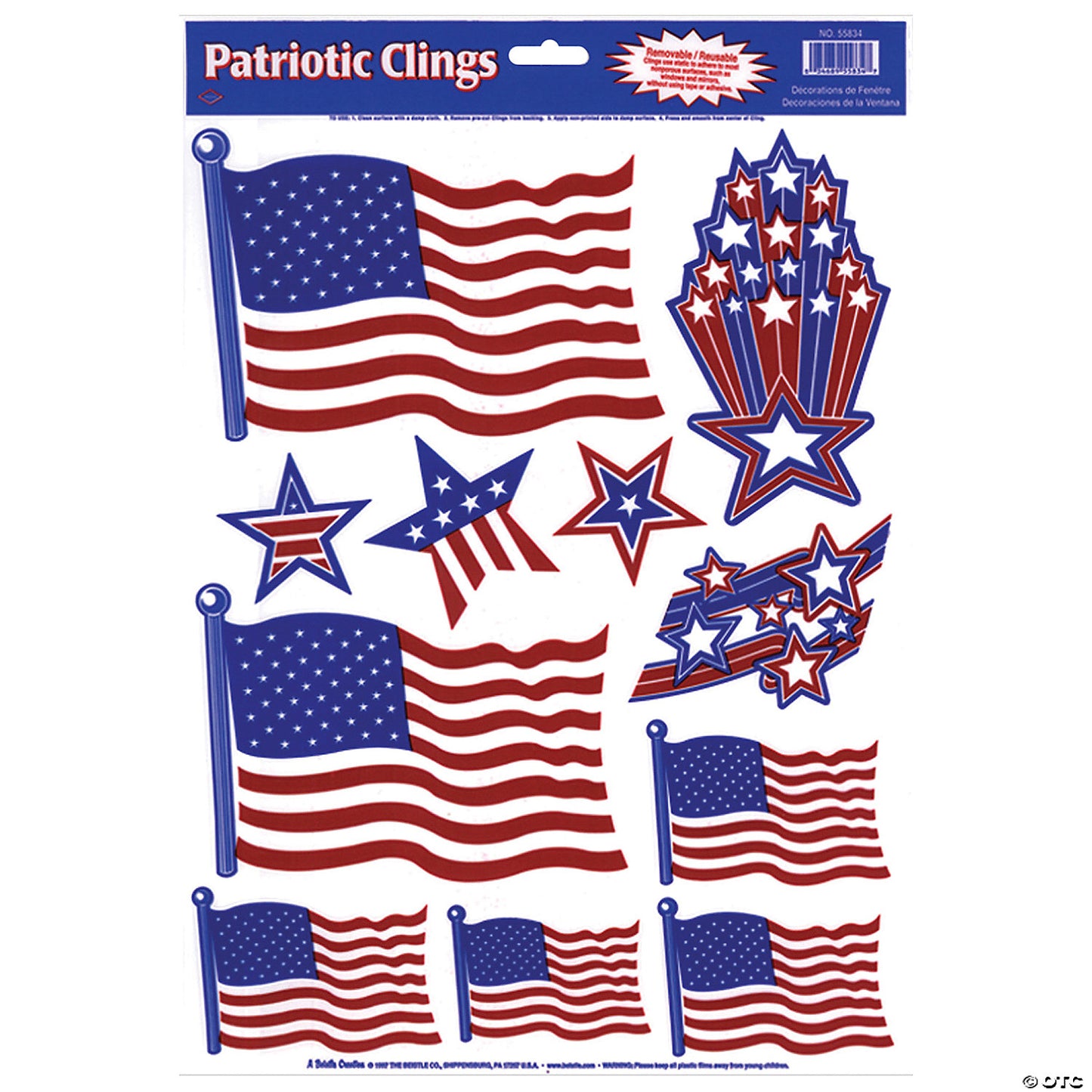 PATRIOTIC WINDOW CLINGS