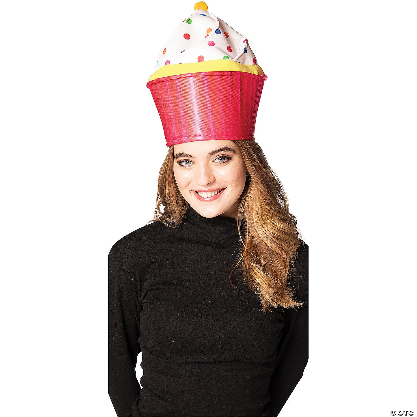 ADLT PINK CUPCAKE HAT