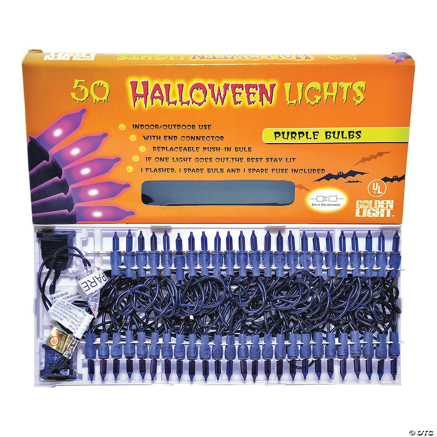 LIGHT SET 50 PURPLE W CONN