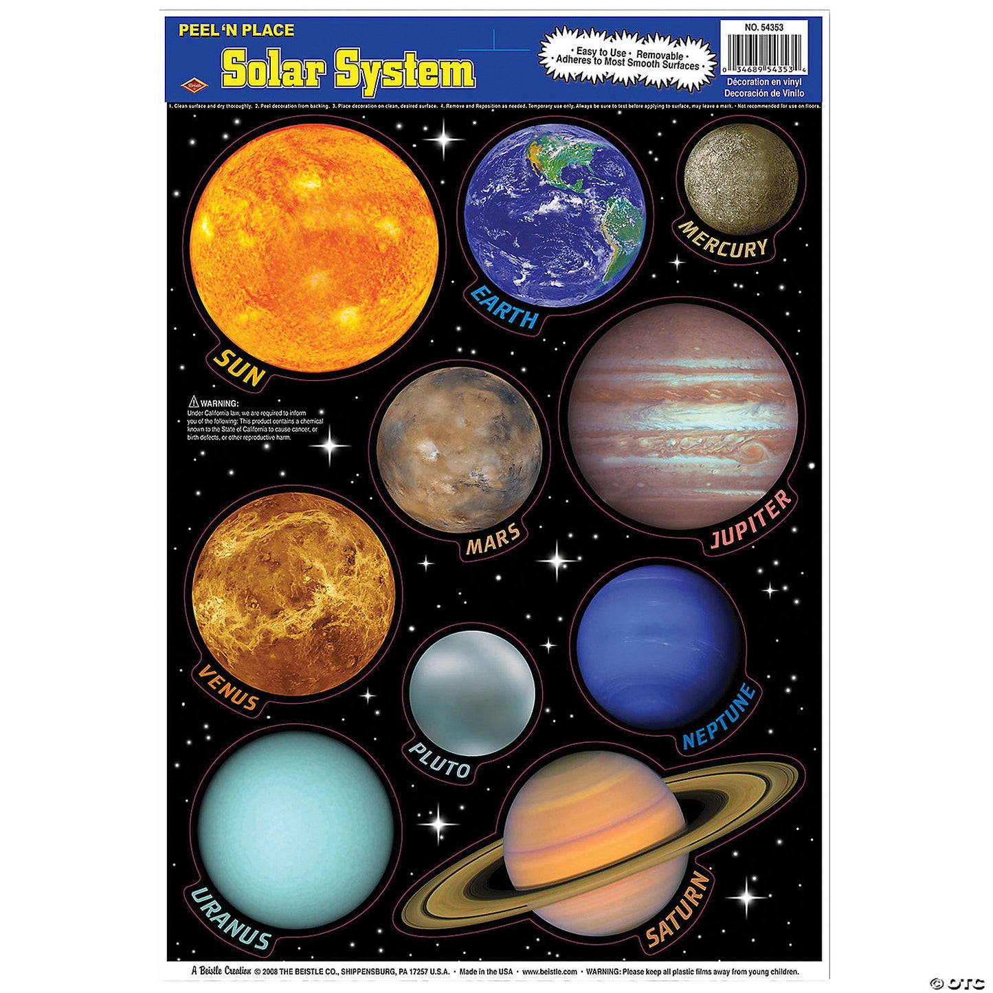 SOLAR SYSTEM PEEL N PLACE
