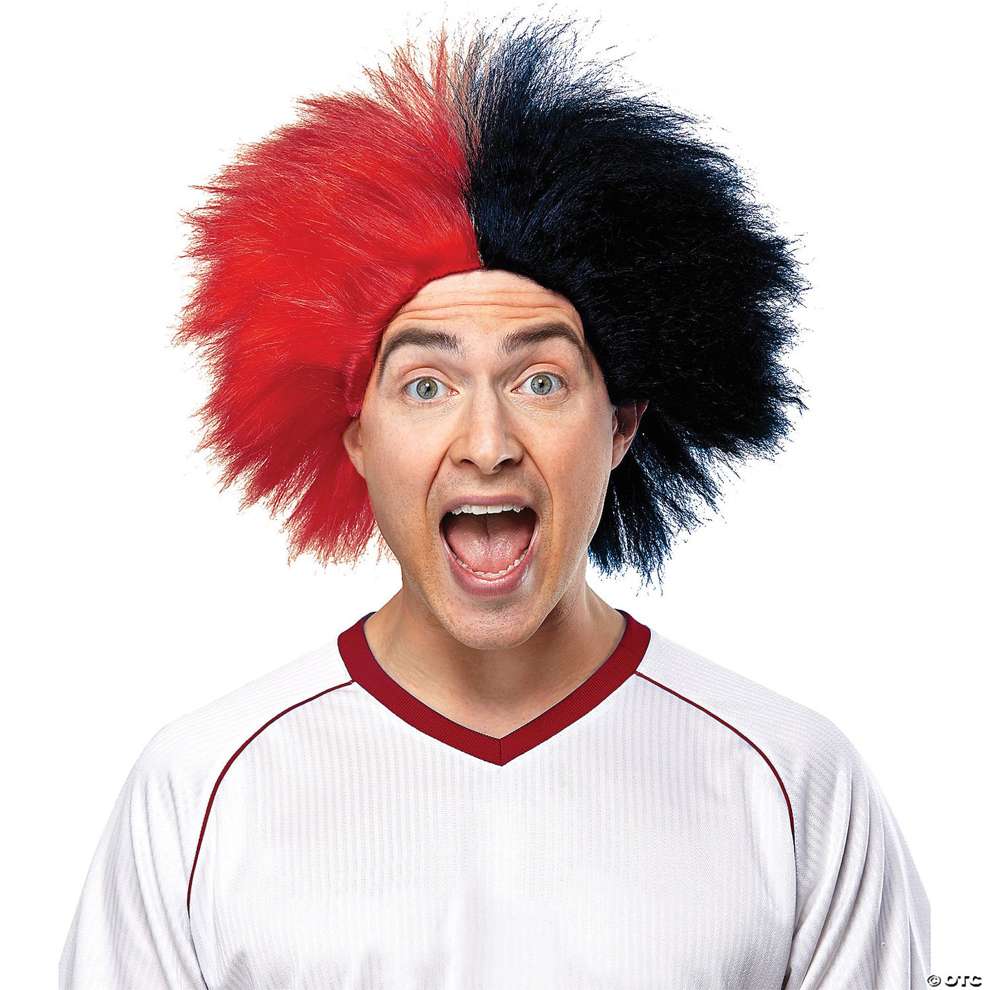 RED AND BLACK SPORTS WIG