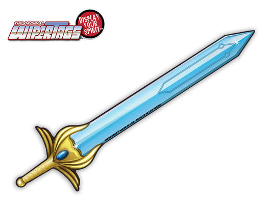 Sword of Protection WiperTag attached to vehicle rear wiper, product photo 2 of 2