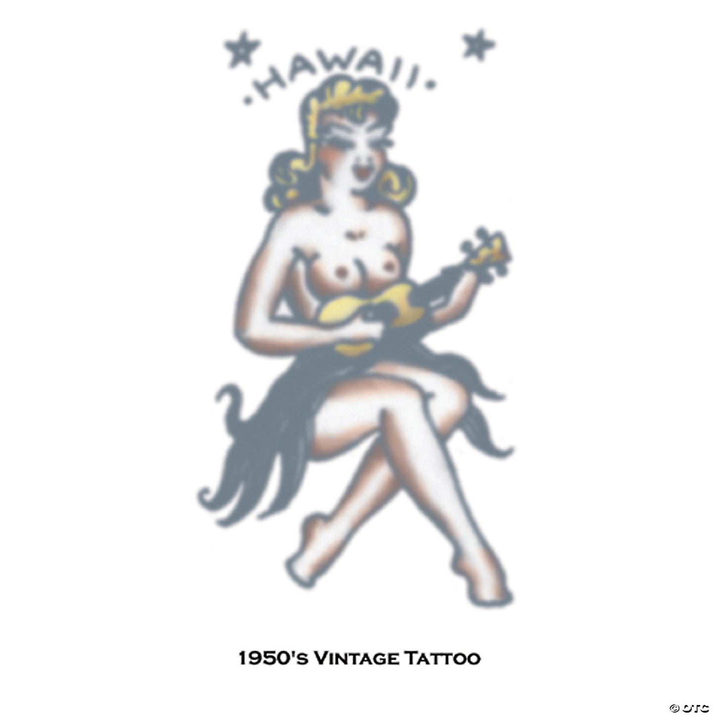 VINTAGE GIRL HAWAII TATTOO
