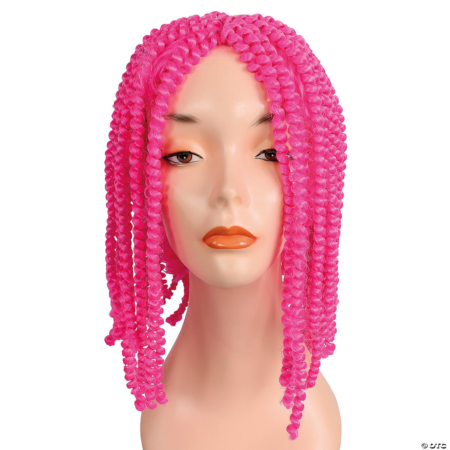 SPRING CURL BARGAIN WIG-HOT PINK