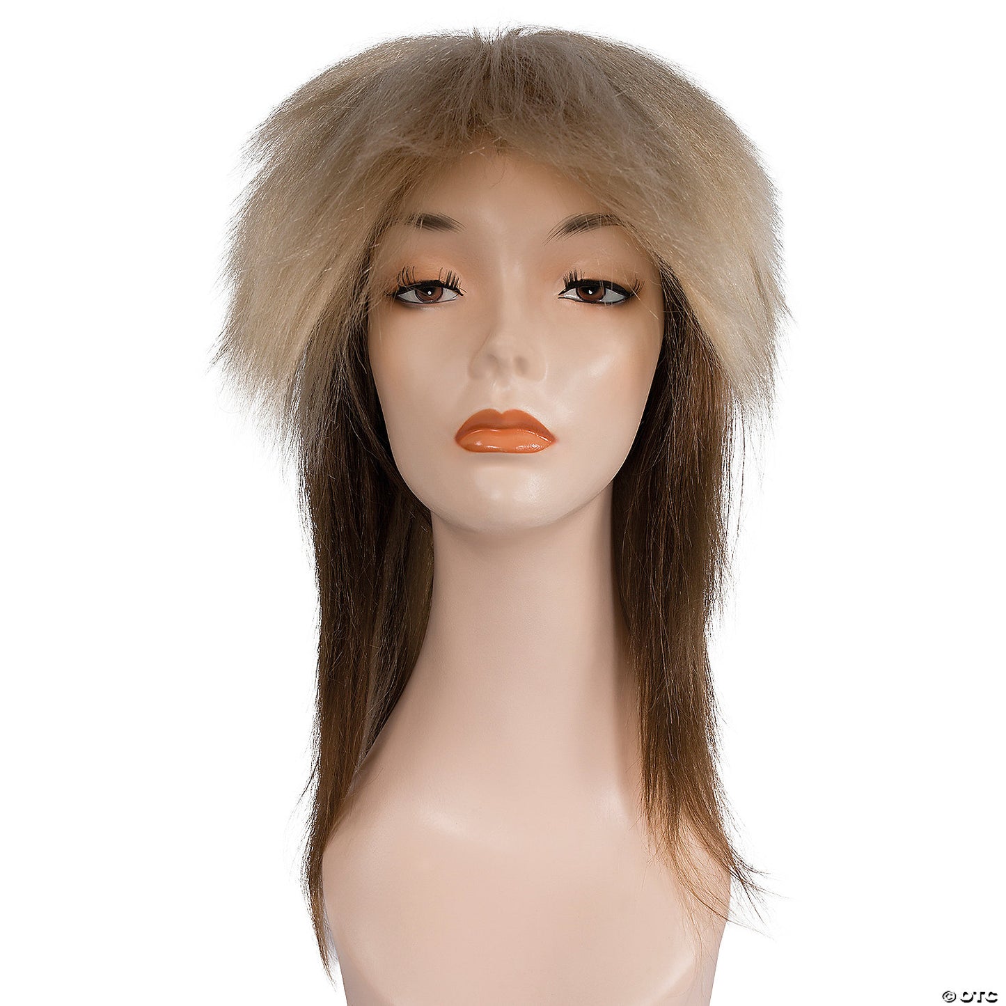 MID-LENGTH PUNK WIG LT BRN/DK BLD 10/22B