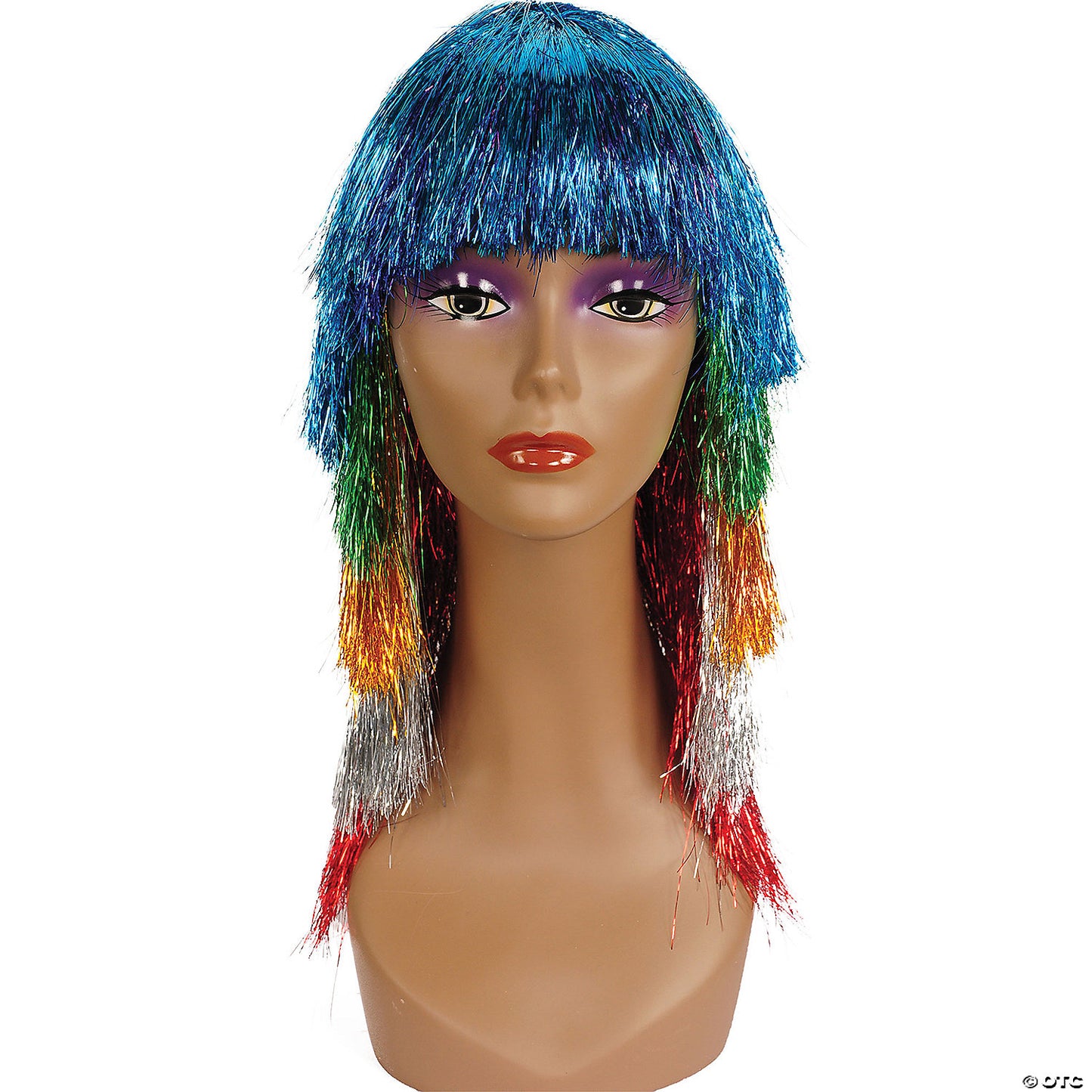TINSEL PAGEBOY WIG-MULTICOLOR
