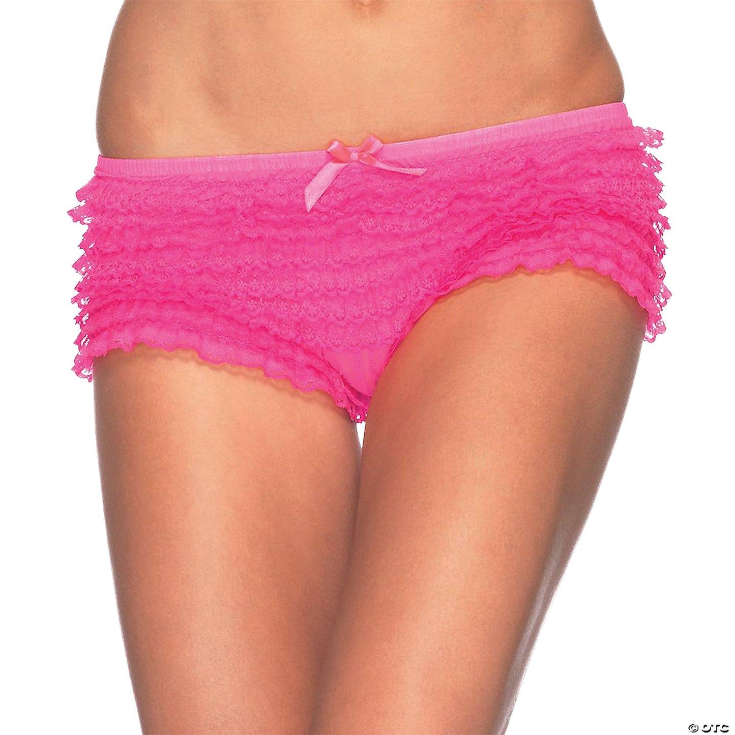 RUFFLED BOYSHORTS-NEON PINK