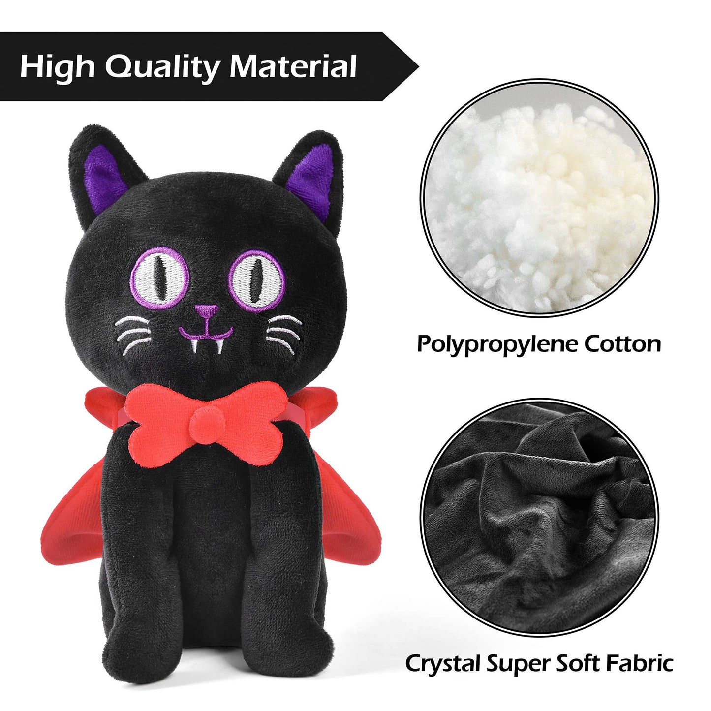 Fun Little Toys - Halloween Cat Plush Cloak - 8 Inches